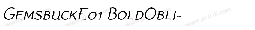 GemsbuckE01 BoldObli字体转换